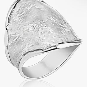 Jean Rachel Sterling Silver Hammered Dome Ring Size 7!